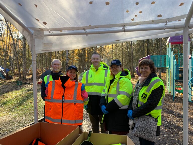 Bean's Café partnered with TOTE for the third year to provide hundreds of warm vests for distribution to Anchorage's most vulnerable.