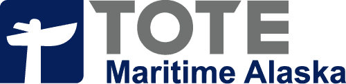 Tote Maritime Alaska logo with a stylized blue ship and the company name.