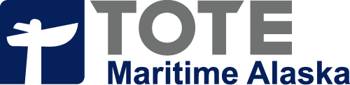 Tote Maritime Alaska logo with a stylized blue ship and the company name.