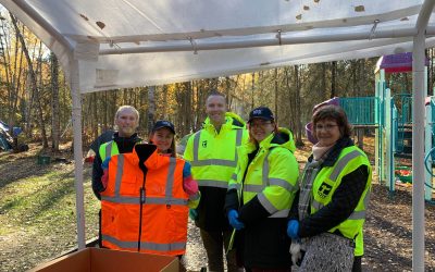 Bean's Café partnered with TOTE for the third year to provide hundreds of warm vests for distribution to Anchorage's most vulnerable.