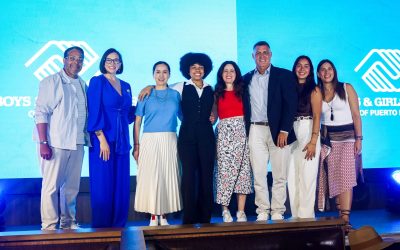 TOTE and Boys & Girls Club of Puerto Rico group photo on stage.